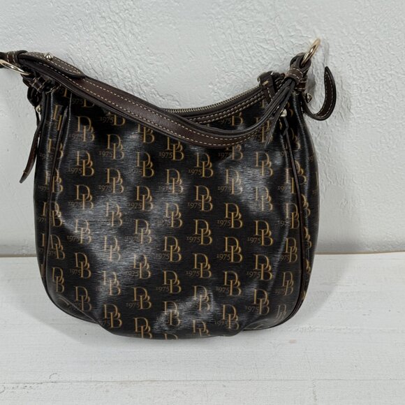 Dooney & Bourke Margot Signature 1975 Canvas Leather Crossbody Shoulder Bag - Picture 5 of 14